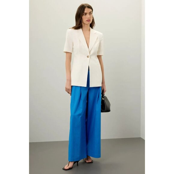 Eudon Choi Linen Short Sleeve White Blazer – Women’s Size 8 - Picture 2 of 16